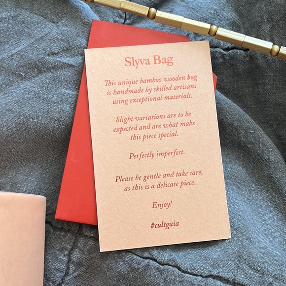 Beautiful Cult Gaia Sylva Bamboo Cage Bag. Hard to find! Comes with box. - Picture 3 of 6